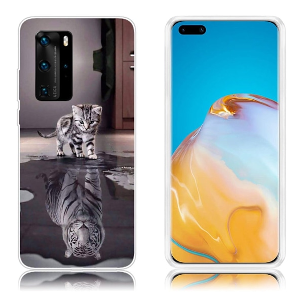 Deco Huawei P40 Pro deksel - Katt Multicolor