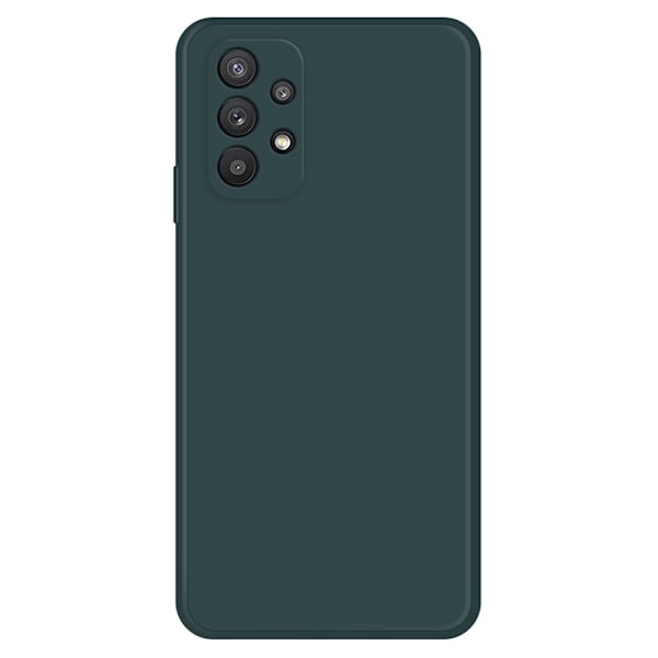 Avfasat gummerat droppskydd för Samsung Galaxy M32 5G - Svartaktig Grön Grön