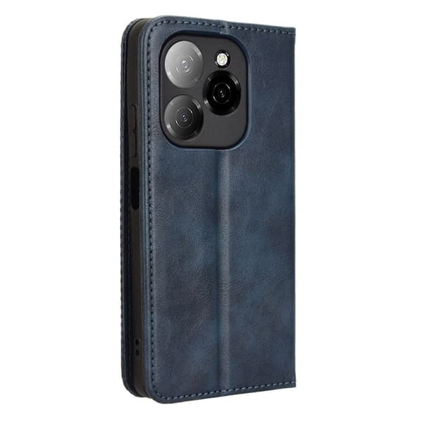 Bofink Vintage Tecno Spark 20 Pro lærveske - Blå Blue