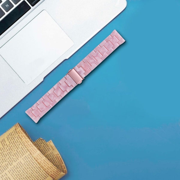 Resin Band Popglory Smart Watch Replacement Strap - Perle Lyserød Pink