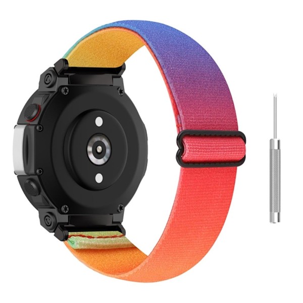 Amazfit T-Rex 2 klockarmband i nylon i etnisk stil - Regnbågsfärg multifärg