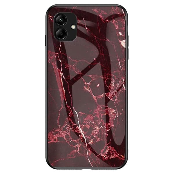 Fantasy Marmor Samsung Galaxy A04 skal - Blodröd Marmor Röd