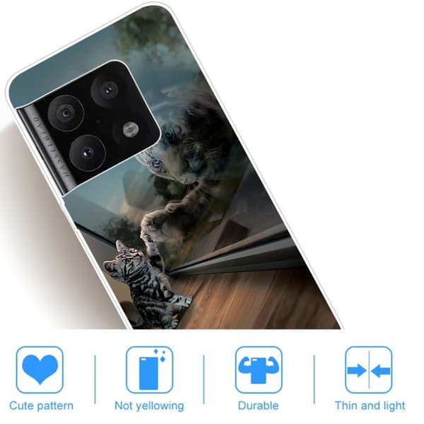 Deco OnePlus 10 Pro Etui - Katt og Tiger Multicolor