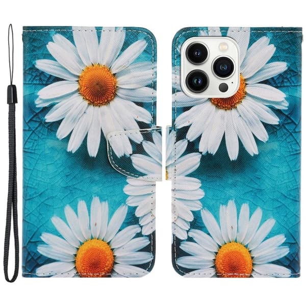Wonderland iPhone 14 Pro Max Läppäkotelo - Chrysanthemum Multicolor