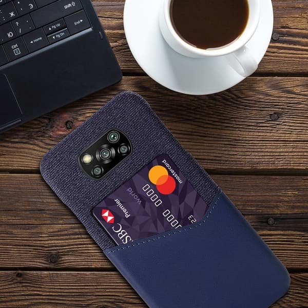 Bofink Xiaomi Poco X3 / X3 NFC kort skal - blå Blå