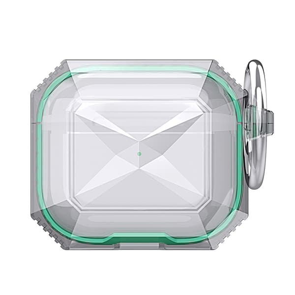 AirPods 3 rombeformet etui med karabinkrok - Grønn Green