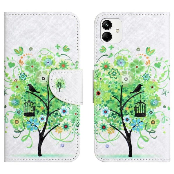 Wonderland Samsung Galaxy A04e Läppäkotelo - Vihreä Puu Green