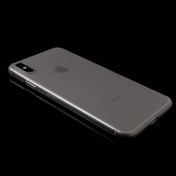 iPhone Xs Max ultratyndt plastiketui - Lysegrå Silver grey