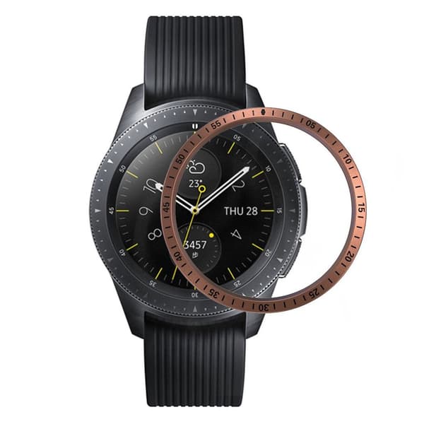 Samsung Galaxy Watch (42mm) rustfrit stål bezel - Guld Gold