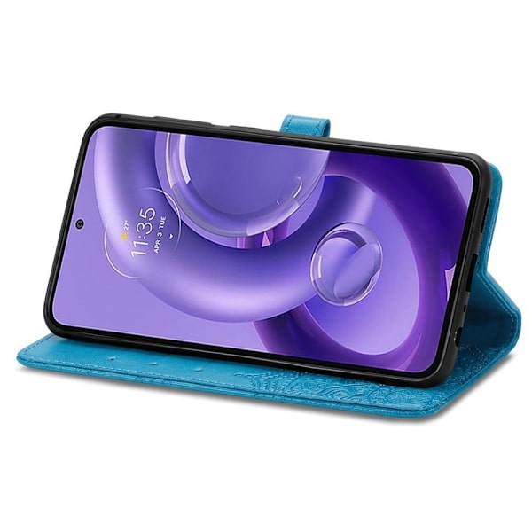 Mandala Motorola Edge 30 Neo Flip Fodral - Blå Blå
