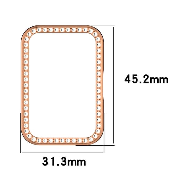 Samsung Galaxy Fit3 (SM-R390) Rhinestone Decor Bump resistant Watch Case Scratch Resistant Hollow Frame - Galvaniseret Sølv Silver grey