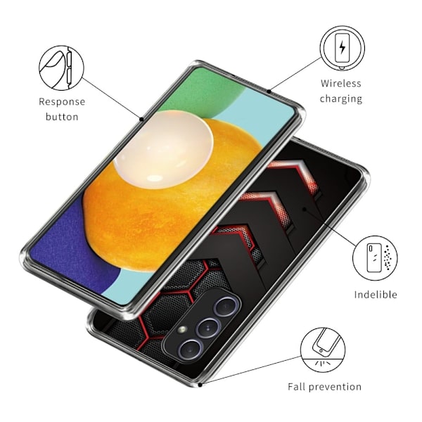 Deco Samsung Galaxy A54 deksel - Geometrisk Kraft Black