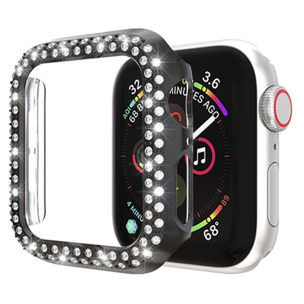 Apple Watch Series 4 40mm Rhinsten dekorations bumper - Sort Black