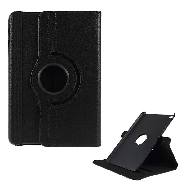 iPad Mini (2019) litchi læder etui - Sort Black