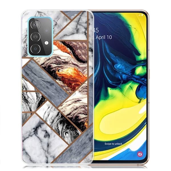 Marble design Samsung Galaxy A82 5G cover - Fragment Af Marmorfliser Multicolor