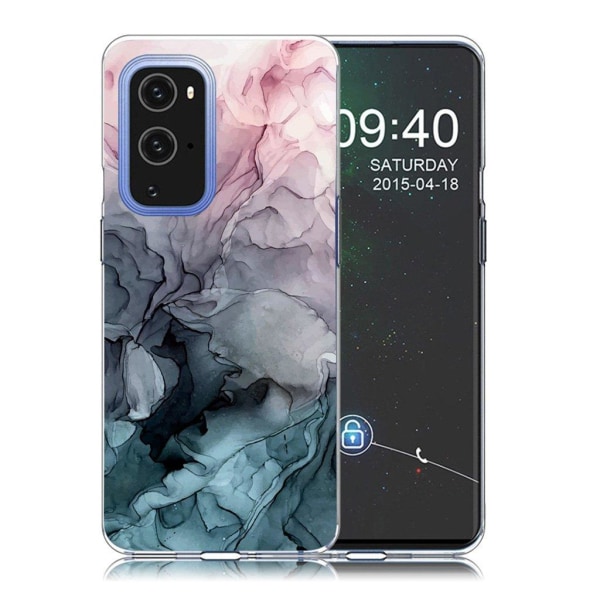 Marmormotiv OnePlus 9 Pro skal - Rosa Och Gråblå Moln multifärg