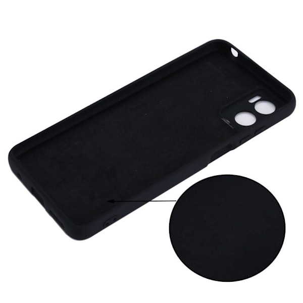 Matte Liquid silikone cover til Motorola Moto E22i / Motorola Moto E22 - Sort Black