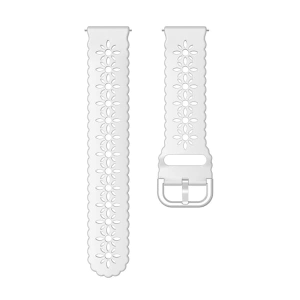 Samsung Galaxy Watch 5 (44 mm) / (40 mm) / Pro uthulet blomsterklokkerem - Hvit White