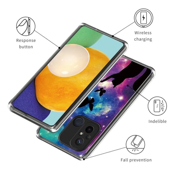 Deco Xiaomi Redmi 12C kotelot - Kissa Ja Perhoset Purple