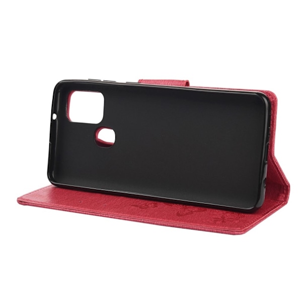 Butterfly Samsung Galaxy A21s Etui - Rød Red