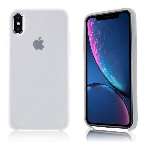 iPhone XS silky solid silicone case - White Vit