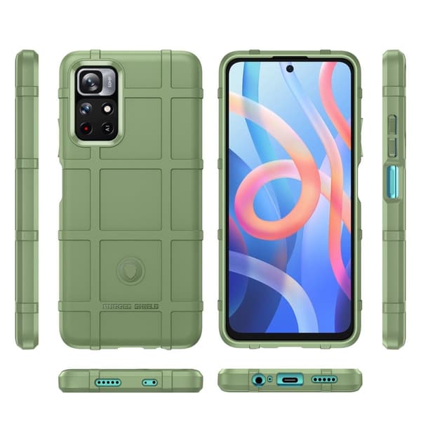 Rugged Shield Etui Xiaomi Redmi Note 11T 5G - Grønn Green