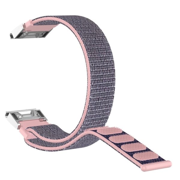 Garmin Fenix ​​5S borrelås nylon - Rosa / Blå Pink