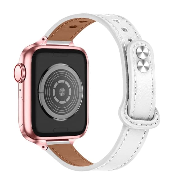 Urrem i ægte okselæder til Apple Watch Series 8 (41 mm) - Hvid White