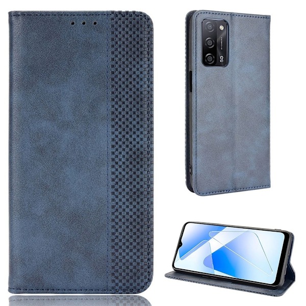 Bofink Vintage läder Oppo A53s 5G / Oppo A55 fodral - Blå Blå