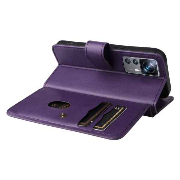 10-slot Lompakko Suojakotelo For Xiaomi 12T / 12T Pro / Redmi K50 Ultra - Violetti Purple