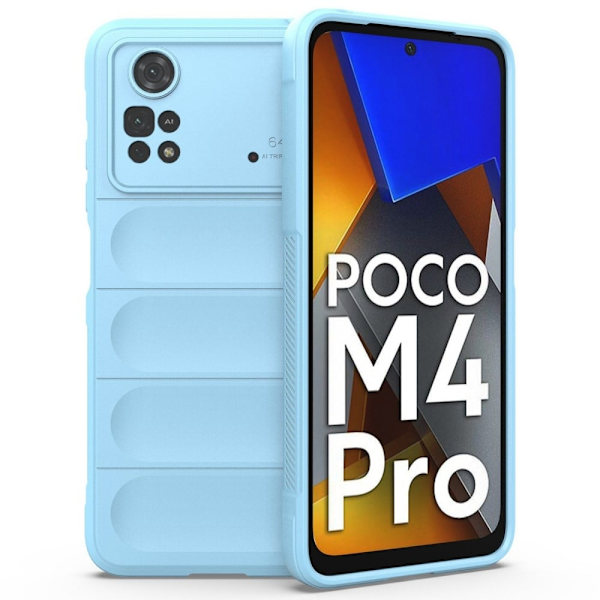 Blødt grebsformet cover til Xiaomi Poco M4 Pro - Blå Blue