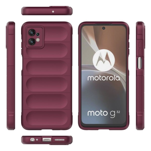 Mjukt greppformat Motorola Moto G32 skal - Röd Röd