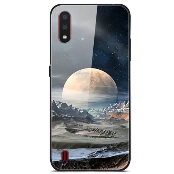 Fantasy Samsung Galaxy A01 deksel - Hvit Planet Multicolor