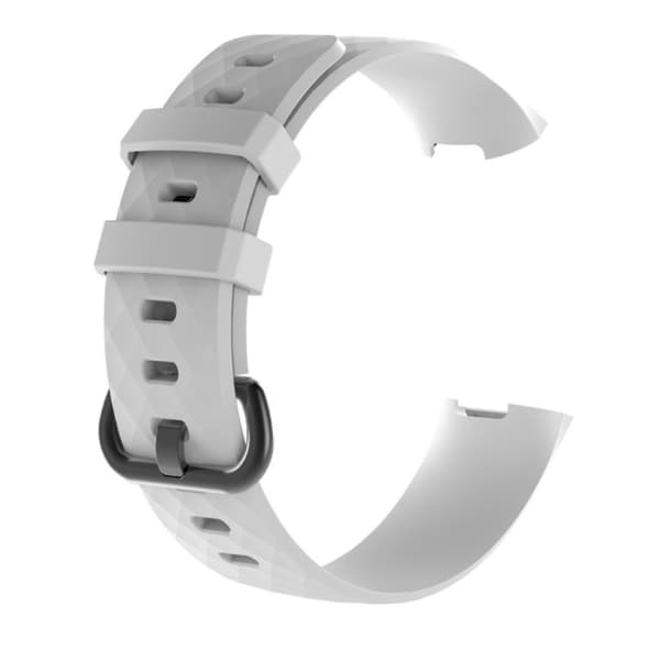 Fitbit Charge 3 erstatnings urrem i silikone - str. L, Hvid White