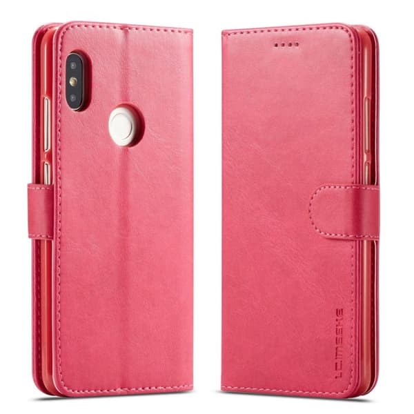 LC.IMEEKE Xiaomi Redmi NOTE 6 Pro læderetui - Rosa Pink