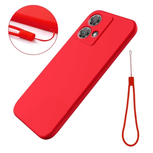 Matte Liquid silikone cover til Motorola Edge 40 Neo - Rød Red