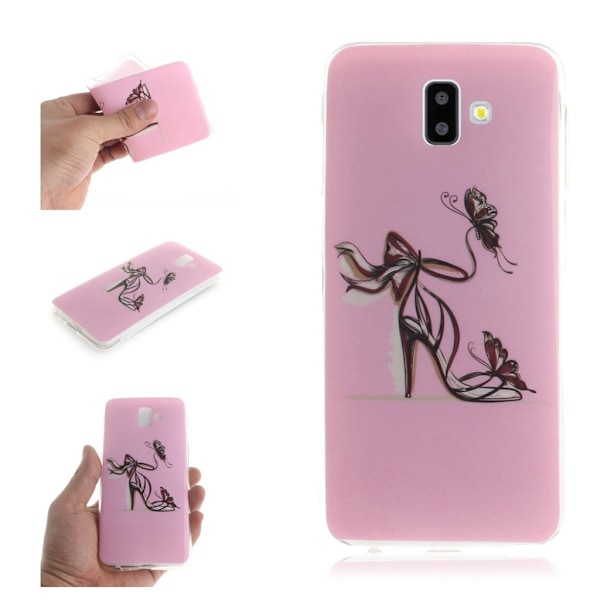 Samsung Galaxy J6 Plus (2018) silikooni muovinen takasuoja kuori kuviolla - Korkokenkä Multicolor
