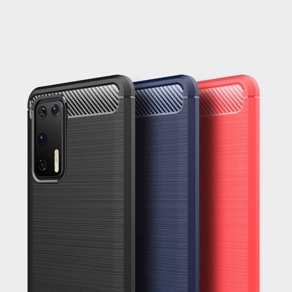 Carbon Flex deksel - Huawei P40 - Svart Black
