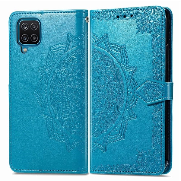 Mandala läder Samsung Galaxy M33 5G fodral - Blå Blå