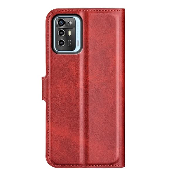 Læretui med Lommebok til ZTE Blade A72 - Rød Red