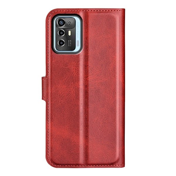 Lompakko Nahkakotelo For ZTE Blade A72 - Punainen Red