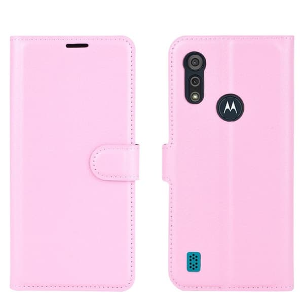 Classic Motorola Moto E6s (2020) flip etui - Rosa Pink