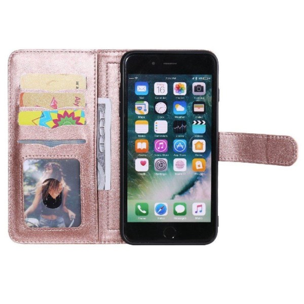 iPhone 7 Plus / iPhone 6 Plus / 6S Plus fodral med 10 fickor - Rosa Rosa