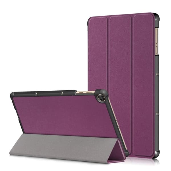 Tri-fold læderstativ-etui til Huawei MatePad T10 - Lilla Purple