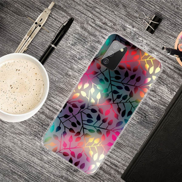 Deco Samsung Galaxy A02s Etui - Vibrant Leaves Mønster Multicolor