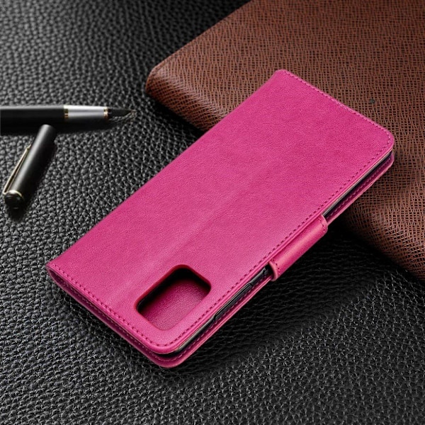 Butterfly läder Samsung Galaxy A51 fodral - Rosa Rosa