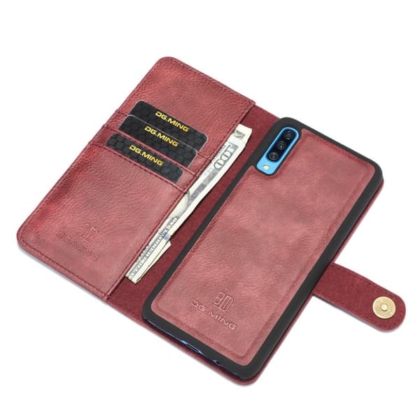 DG.MING Samsung Galaxy A70 2-i-1 Wallet Etui - Rød Red
