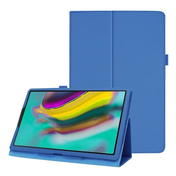 Samsung Galaxy Tab S5e litchi-nahkakotelo - Vauvasininen Blue