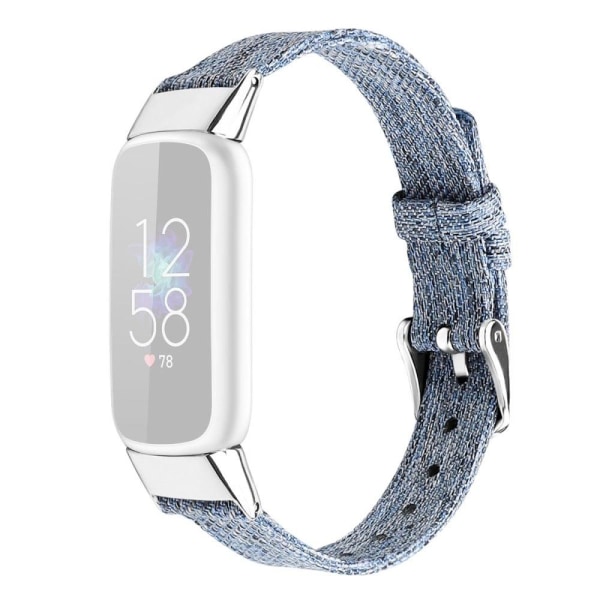 Fitbit Luxe canvas watch strap - Sky Blue / Size: S Blå