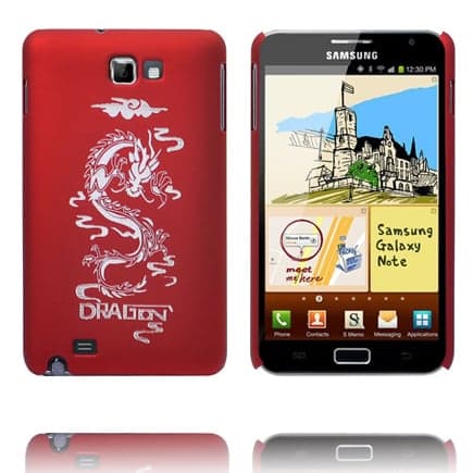 Dragon Mattslipt (Hvit) Samsung Galaxy Note Deksel Red